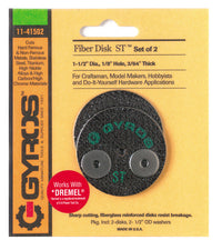 Gyros Tools Fiber Disk ST 1-1/2 in. D X 1/8 in. Fiberglass Super Tensile Strength Cutting Disc 2 pc