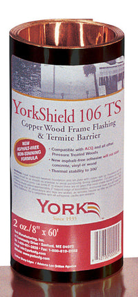 York Chemically Treated Copper Wood Frame Flashing and Termite Barrier 720 L x 8 W in. - Deal of Week