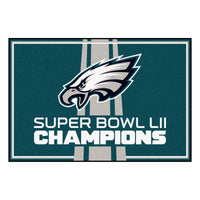 NFL - Philadelphia Eagles Super Bowl Champions 5ft. x 8 ft. Plush Area Rug