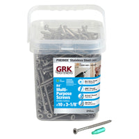 GRK Fasteners No. 10  x 3-1/8 in. L Star Flat Head Stainless Steel Multi-Purpose Screw 210 pk