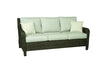 Living Accents Rochdale Brown Wicker Frame Loveseat Gray