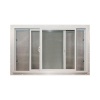 Duo-Corp Agriclass Double Slide Utility White Glass/Vinyl Window 23-1/2 W x 23-1/2 L in.