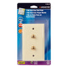 Monster Just Hook It Up Ivory 1 gang Plastic Coaxial Wall Plate 1 pk