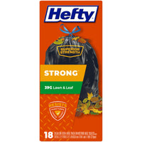 Hefty Extra Strong 39 gal. Trash Bags Drawstring 18 pk (Pack of 6)