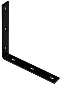 National Hardware 10.25 in. H X 1.5 in. W X 0.25 in. D Black Carbon Steel Inside/Outside Corner Brac