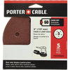 Porter Cable 5 in.   Aluminum Oxide Hook and Loop Sanding Disc 60 Grit 5 pk