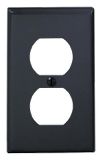 Leviton Black 1 gang Nylon Duplex Wall Plate 1 pk