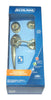 Schlage Plymouth, Flair Bright Brass Entry Handleset 1-3/4 in.