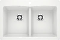 Diamond Equal Double Dual Mount - White