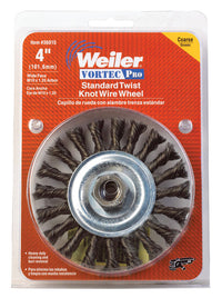 Weiler Vortec Pro 4 in. Twisted Wire Wheel Brush Carbon Steel 20000 rpm 1 pc