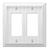 Amertac 279RRW 2 Rocker Cottage White Wood Wallplate (Pack of 3).