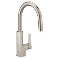 Spot resist stainless one-handle high arc pulldown kitchen faucet