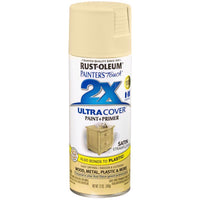 Rust-Oleum Painter's Touch 2X Ultra Cover Satin Strawflower Spray Paint 12 oz. (Pack of 6)