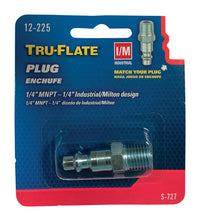 Tru-Flate Steel Air Plug 1/4 in. Male NPT 1 pc. (Pack of 10)