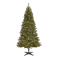 Holiday Bright Lights 1-2 Tree 7-1/2 ft. Slim LED 300 ct Evergreen Fir Color Changing Christmas Tree