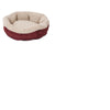 Aspen Pet Barn Red/Cream Faux Lambs Wool Pet Bed 7.00 in. H X 19.5 in. L