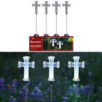 Alpine Plastic White 34 in. H Cross Outdoor Garden Stake (Pack of 20)