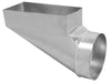 Imperial 12 in. H X 6 in. W Silver Galvanized Steel Straight Center End Boot (Pack of 6)