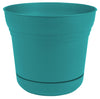 Bloem Saturn 4.5 in. H X 5 in. W Resin Traditional Planter Bermuda Teal