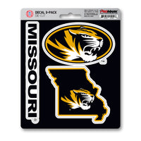 University of Missouri 3 Piece Decal Sticker Set