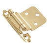 Hickory Hardware 2.62 in. W X 2.196 in. L Polished Brass Zinc Self-Closing Hinge 2 pk (Pack of 25)