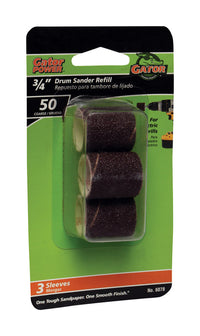 Gator 3/4 in. D X 3/4 in. L Aluminum Oxide Abrasive Sleeve Refill 50 Grit Coarse 3 pc