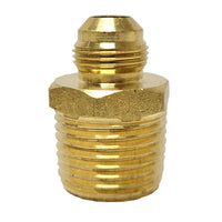 JMF 3/8 in. Flare x 1/2 in. Dia. Male Brass Adapter (Pack of 10)