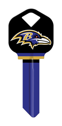 Hillman Baltimore Ravens Painted Key House/Office Universal Key Blank Single (Pack of 6).