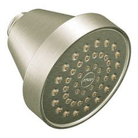 Brushed nickel one-function 3-5/8" diameter spray head standard