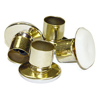 Furniture Swivel Glide, Gold Brass/Plastic, 5/8-In., 4-Pk.