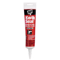 DAP Kwik Seal White Acrylic Latex Kitchen and Bath Adhesive Caulk 5.5 oz. (Pack of 12)