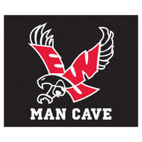 Eastern Washington University Black  Man Cave Rug - 5ft. X 6ft.