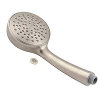 Brushed nickel eco-performance handshower