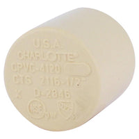 Charlotte Pipe FlowGuard Schedule 40 1/2 in. Hub  CPVC Cap (Pack of 25)