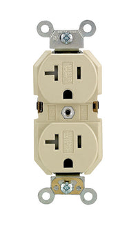 Leviton 20 amps 125 V Duplex Ivory Outlet 5-20R 1 pk