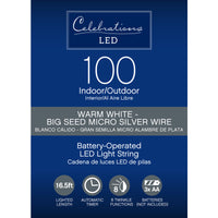 Celebrations LED Micro Dot/Fairy Clear/Warm White 100 ct String Christmas Lights 16.5 ft. (Pack of 12)