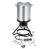 Masterbuilt Silver Cold Rolled Steel Manual Ignition Propane Turkey Fryer 30 qt.