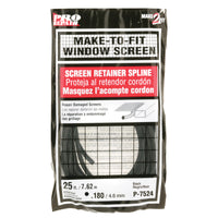 Prime-Line Make-2-Fit 0.18 in. D X 25 ft. L Screen Spline