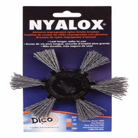 Dico Nyalox 4 in. D X 1/4 in. Aluminum Oxide Wheel Brush Mandrel Mounted Flap Brush 80 Grit 1 pc