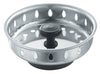 PlumbCraft 3-1/2 in. D Chrome Stainless Steel Strainer Basket Silver