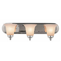 Bel Air Lighting Rusty Polished Chrome Silver 3 lights Incandescent Vanity Light Wall Mount