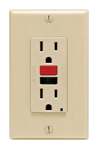 Leviton 15 amps 125 V Ivory GFCI Outlet 5-15R 1 pk