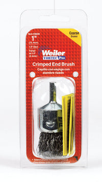 Weiler Vortec Pro 1 in. Crimped Wire Wheel Brush Carbon Steel 22000 rpm 1 pc