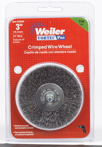 Weiler Vortec Pro 3 in. Fine Crimped Wire Wheel Brush Steel 20000 rpm 1 pc