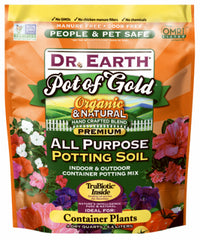 Dr. Earth Pot of Gold Organic All Purpose Potting Soil 4 qt (Pack of 12).