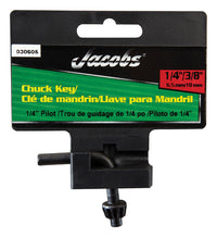 Jacobs 1/4 to 3/8 in. X 1/4 in. KGA Chuck Key L-Handle Steel 1 pc