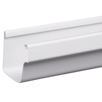 Amerimax 5 in. H x 5 in. W x 120 in. L White Vinyl Gutter (Pack of 8)