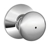 Schlage Plymouth Bright Chrome Privacy Knob Right or Left Handed