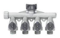 Gilmour Polymer Threaded Male 4-Way Shut-off Valve