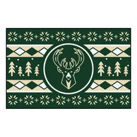 NBA - Milwaukee Bucks Holiday Sweater Rug - 19in. x 30in.